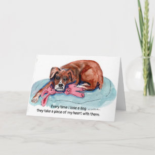 Waterverf schilderpup +"Elke keer dat ik een hond Kaart