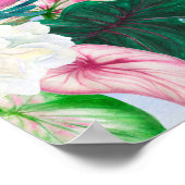 Waterverf schildert naadloos patroon met hawaï poster (Hoek)