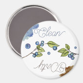 Waterverf Schoonmaakmakende bosbessen Magnet Magneet (Voorkant / Achterkant)