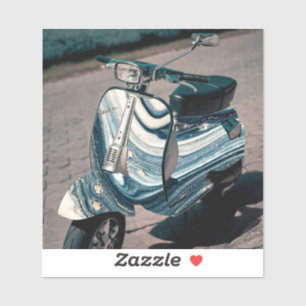 waterverf scooter sticker
