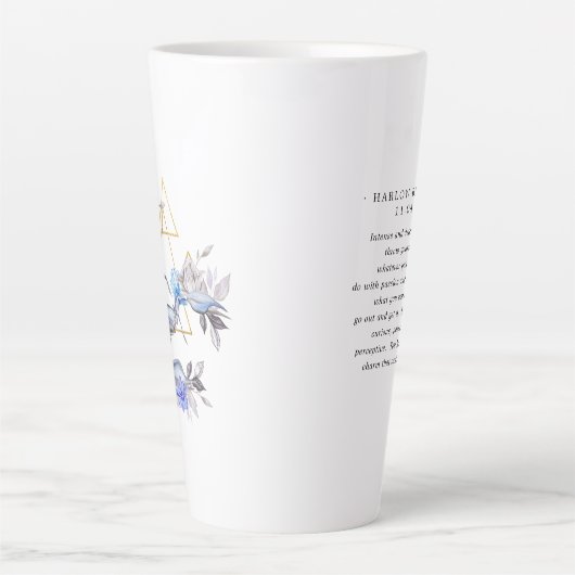 Waterverf Scorpio Astrology Zodiac | Monogram Latte Mok (Voorkant)