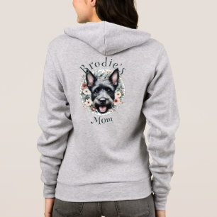 Waterverf Scottie en Floral Wreath Hoodie