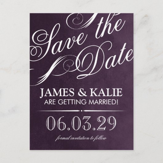 Waterverf  Script De datum opslaan Aankondigingskaart (Voorkant)