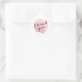 Waterverf Script Modern | Dank u wel Ronde Sticker (Tas)