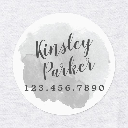 Waterverf Script Name Iron On Labels (Design 2)