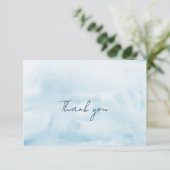 Waterverf Script Wedding Bedankkaart (Staand voorkant)