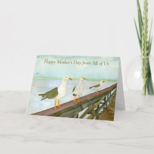 Waterverf Seagulls Kaart