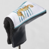 Waterverf Seahorse, Aangepast Golfheadcover (3/4 voorkant)