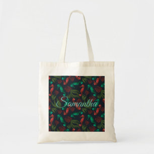 Waterverf Seahorse Blue Nautical Personalized Tote Bag