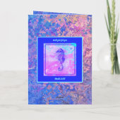  Waterverf Seahorse Happy Birthday Kaart (Achterkant)