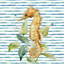 Waterverf SEAHORSE - Kust, Strand Nautisch