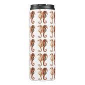 Waterverf Seahorse Patroon Thermosbeker (Achterkant)