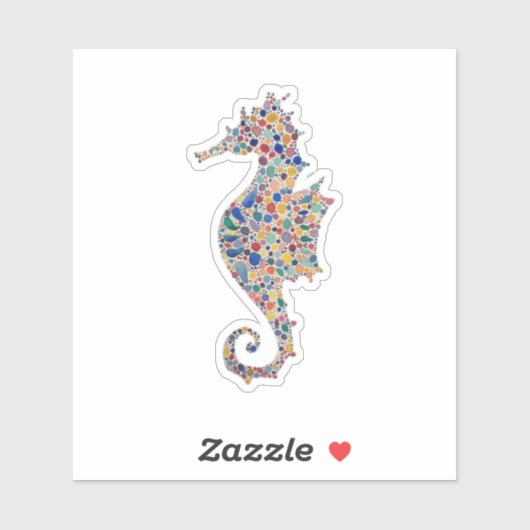 Waterverf Seahorse Sticker (Vel)