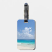 Waterverf Seascape Waves Sky Clouds Sjabloon Bagagelabel (Achterkant verticaal)