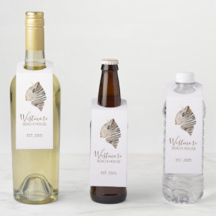 Waterverf Seashell Beach House Flessenhanger