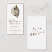 Waterverf Seashell Beach House Visitekaartje (Voorkant / Achterkant)