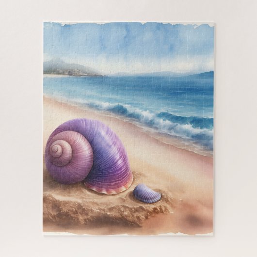 Waterverf Seashell Legpuzzel (Verticaal)