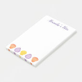 Waterverf Seashells met naam Post-it® Notes (Schuin)