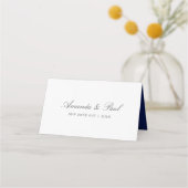 Waterverf Seaweed Beach Thed Wedding Place Card (Achterkant)