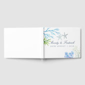 Waterverf Seaweed Beach Wedding Gastenboek (Volledig)