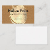 Waterverf Sepia | Gesitteerd leder Visitekaartje (Voorkant / Achterkant)