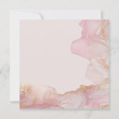 Waterverf Seraphina Roze en gouden bruiloft uitnod (Achterkant)