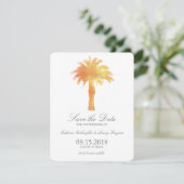 Waterverf Serene Palm Tree | Datum opslaan Save The Date (Staand voorkant)