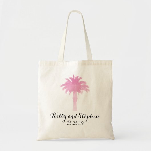 Waterverf Serene Palm Tree | Weddenschap Tote Bag (Voorkant)