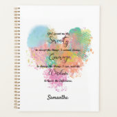Waterverf Serenity Prayer Planner (Voorkant)