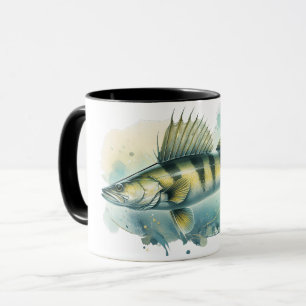 Waterverf serie: Zander/Walleye Mok