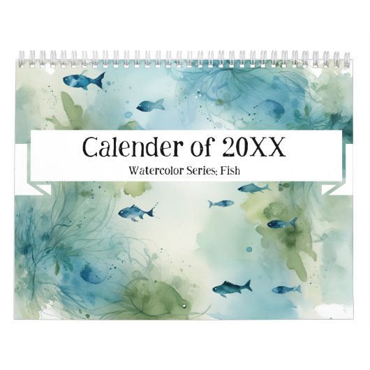 Waterverf Series: Vis Aura Kalender (Hoes)