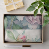 Waterverf shabby chic roze pioenrozen boeket tissuepapier (Geschenk)