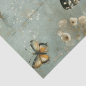 Waterverf Shabby chique marine vlinder & rozen Tissuepapier (Detail)