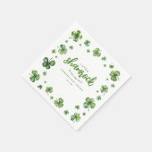 Waterverf Shamrock Baby shower Servet (Hoek)