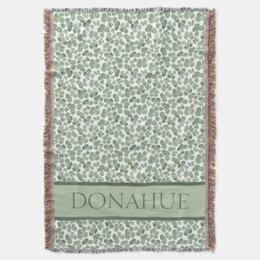 Waterverf Shamrock Clover Patterned Deken (Voorkant Verticaal)