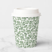 Waterverf Shamrock Clover Patterned Papieren Bekers (Achterkant)