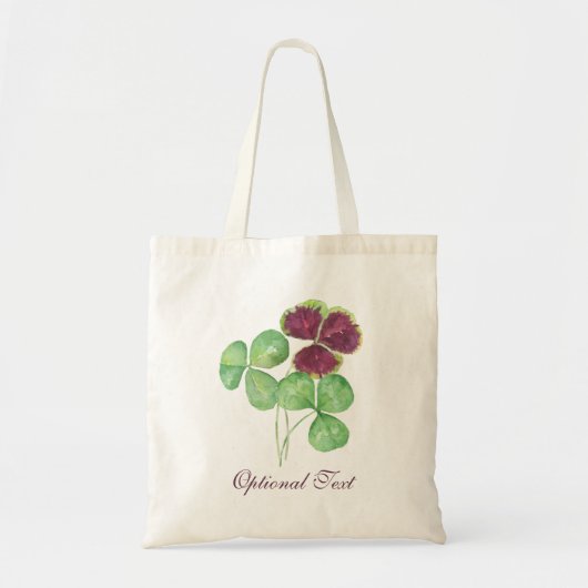 Waterverf Shamrock Clover Saint Partick's Day Tote Bag (Voorkant)