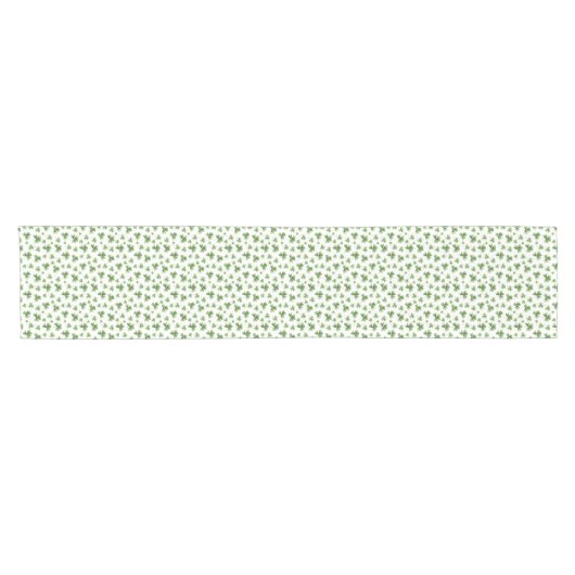 Waterverf Shamrock Pattern St. Patrick's Day Korte Tafelloper (Horizontaal)