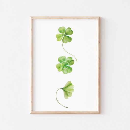 Waterverf Shamrock Poster