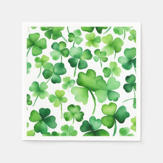 Waterverf Shamrock Servet (Voorkant)