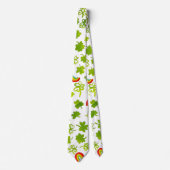 Waterverf Shamrocks en Rainbows Irish Stropdas (Voorkant)