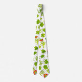 Waterverf Shamrocks en Rainbows Irish Stropdas (Achterkant)