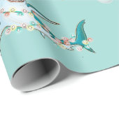 Waterverf Shark Reef Kerstmis Zee Life Dolphin Cadeaupapier (Rol Hoek)