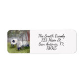 Waterverf Sheep Return-adres Etiket (Voorkant)