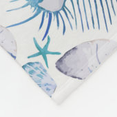 Waterverf Shells Fleece Deken (Hoek)
