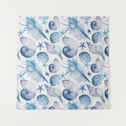 Waterverf Shells Wandkleed (Voorkant (horizontaal))