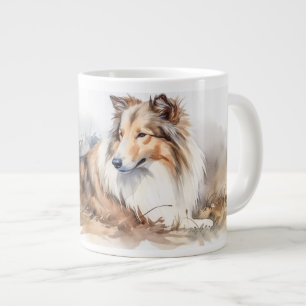 Waterverf Sheltie Extra Grote Beker