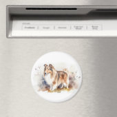 Waterverf Sheltie Magneet (Insitu (Vaatwasser))