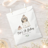 Waterverf Shih Tzu Dog Verjaardag Dank u Bedankzakje (Geknipt)