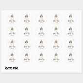Waterverf Shih Tzu Dog Verjaardag Dank u Ronde Sticker (Vel)